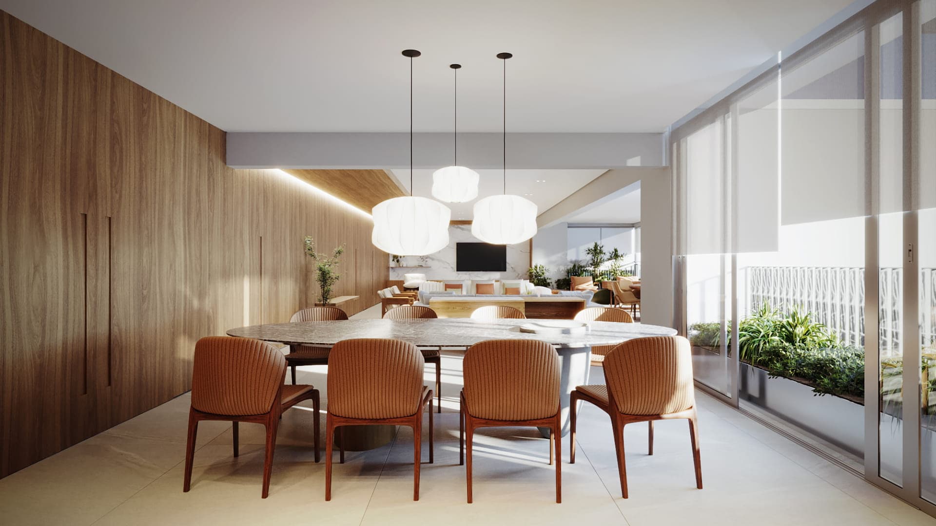 Interior elegante projetado por IV Arquitetura